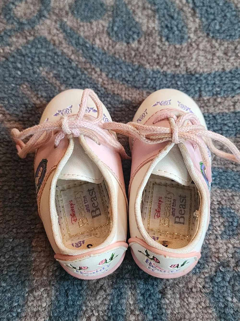 Disney Beauty and the Beast Saddle Shoes Pink/White vintage 90s